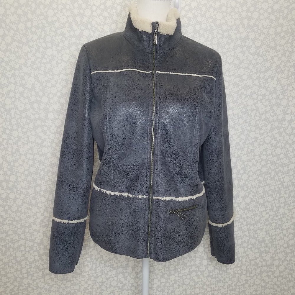 Prana ESME Faux Suede Sherpa Jacket M